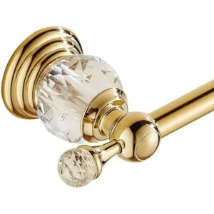 WINCASE Toallero dorado toallero de cristal de 24_1