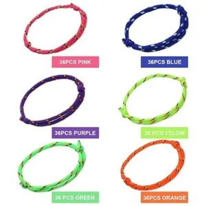 WILLBOND Pulseras de amistad de neón 216 a granel para_3