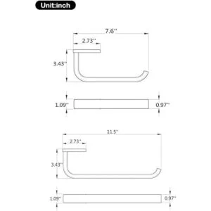 WINCASE Juego de toalleros de bronce soporte de papel_4