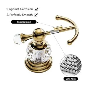 WINCASE Gancho de toalla de cristal ganchos para bata_5