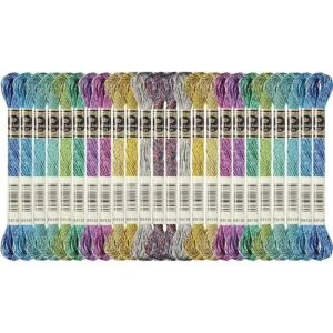 WILLBOND 24 hilos metálicos para bordar hilo de bordado