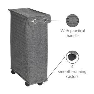 WENKO Cesta delgada para la ropa con ruedas cesta delgada_3