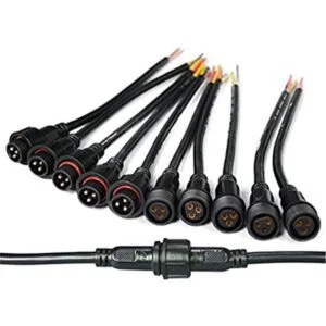 WESIRI 5 pares 3pin negro conector eléctrico LED conector_1