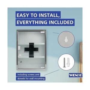 WENKO Botiquín con cerradura almacenamiento de baño_3
