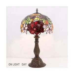 WERFACTORY Tiffany Lámpara de mesa estilo vitral lámpara_3