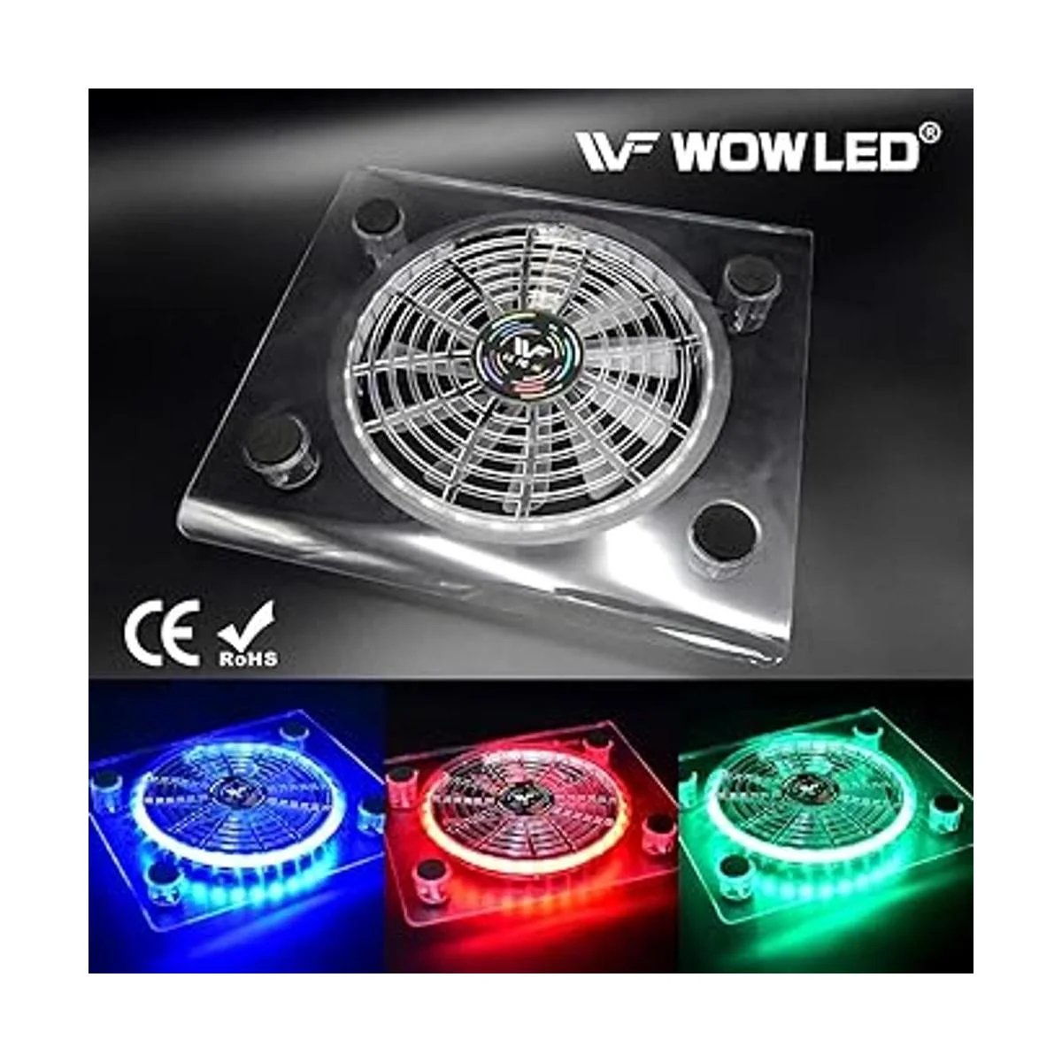 WFPOWER USB RGB LED Cooler Cooling Fan Stand MultiColor_5