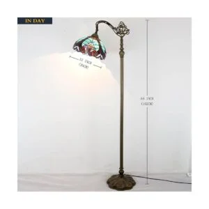 WERFACTORY Tiffany Lámpara de pie con cristal de enlace_3