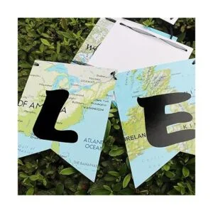 WERNNSAI Bon Voyage Banderín para fiestas con diseño de_4