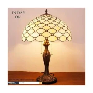 WERFACTORY Tiffany Lámpara de mesa de cristal de 16 x 16_4