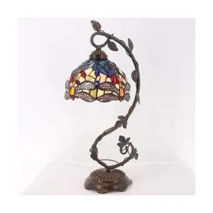 WERFACTORY Tiffany Lámpara de mesa de vitrales estilo_2