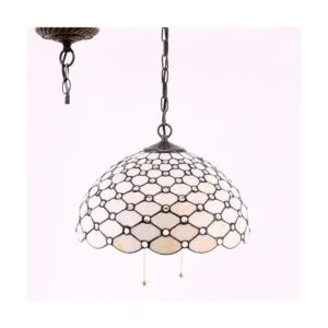 WERFACTORY Tiffany Lámpara colgante con cuentas de ámbar_2