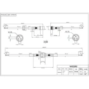 WESIRI 5 pares 3pin negro conector eléctrico LED conector_4