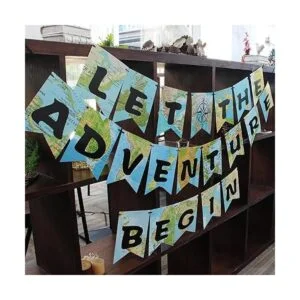 WERNNSAI Bon Voyage Banderín para fiestas con diseño de_6