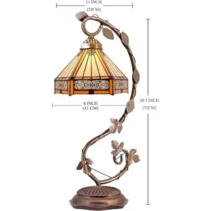 WERFACTORY Tiffany Lámpara de mesa de vitrales color_3