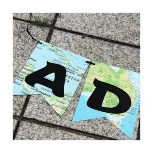 WERNNSAI Bon Voyage Banderín para fiestas con diseño de_3