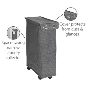 WENKO Cesta delgada para la ropa con ruedas cesta delgada_2