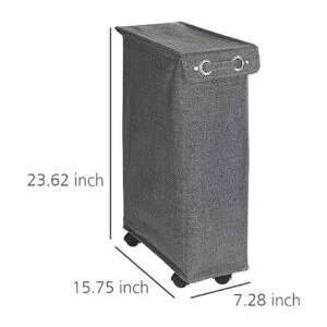 WENKO Cesta delgada para la ropa con ruedas cesta delgada_4