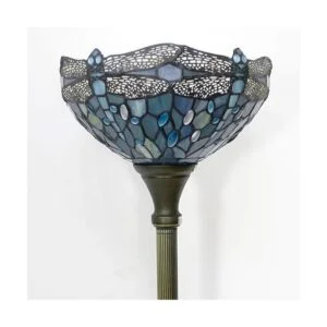 WERFACTORY Tiffany Lámpara de pie azul marino luz de_3