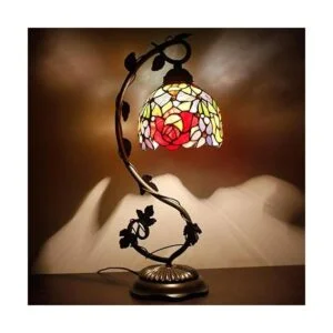 WERFACTORY Lámpara de noche estilo Tiffany lámpara de_2