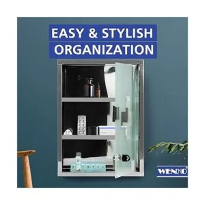 WENKO Botiquín con cerradura almacenamiento de baño_5