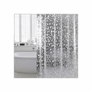 WELTRXE Cortina de ducha de EVA repelente al agua sin_1