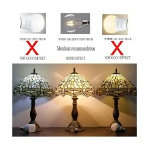 WERFACTORY Tiffany Lámpara de mesa de noche de libélula_3