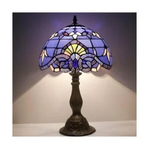 WERFACTORY Tiffany Lámpara de mesa de vitrales de 12 x 12_2