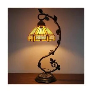 WERFACTORY Tiffany Lámpara de mesa de vitrales color_4