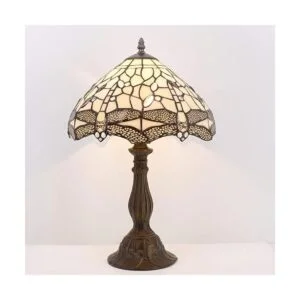 WERFACTORY Tiffany Lámpara de mesa de noche de libélula_2