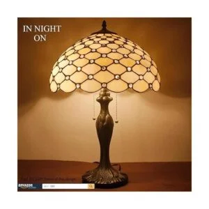 WERFACTORY Tiffany Lámpara de mesa de cristal de 16 x 16_2