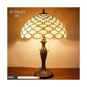 WERFACTORY Tiffany Lámpara de mesa de cristal de 16 x 16_3