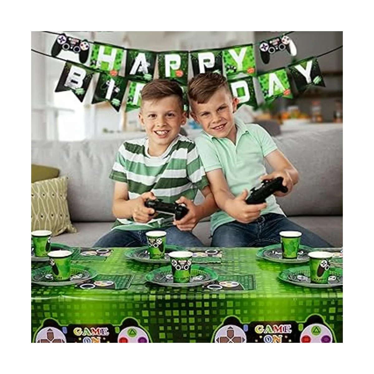 WERNNSAI Fundas de mesa de videojuegos 2 manteles de_2