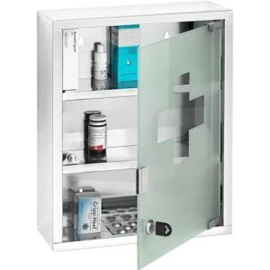 WENKO Botiquín con cerradura almacenamiento de baño_1