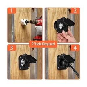 WELLUCK Enchufe de puerto de entrada de alimentación de 15_6