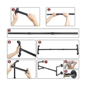 WEBI Perchero de pared para ropa perchero industrial de_3