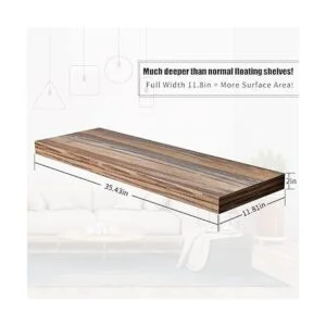 WELLAND Estantes de pared de 12 pulgadas de profundidad