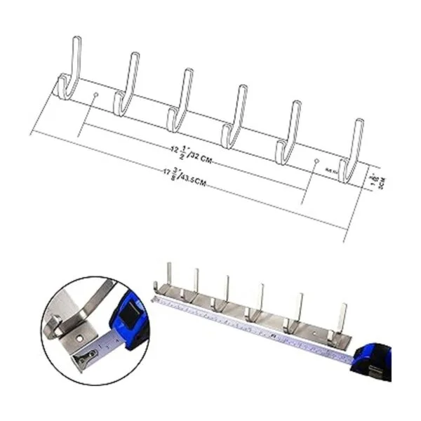 WEBI Perchero de acero inoxidable resistente 304 con_6