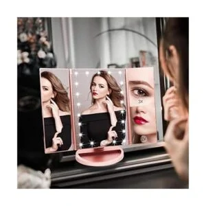 WEILY Espejo de maquillaje iluminado con 21 luces LED_2