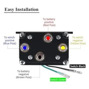 WATERWICH Contactor de relé solenoide de cabrestante de 12_4