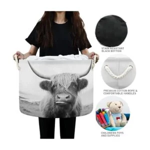 WELLDAY Cesta de cuerda de algodón para ropa de bebé de_6