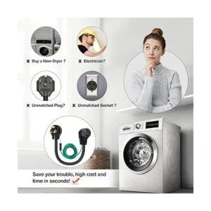 WELLUCK Adaptador de secadora de 1.5 pies de 4 clavijas a_3