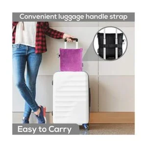 WELL TRAVELED Manta de viaje de vellón 2 en 1 con funda