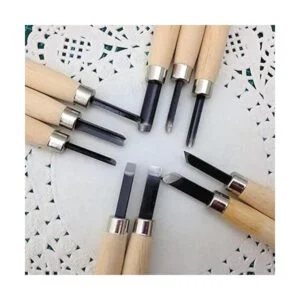 WAYCOM Juego de 24 cuchillos de madera kit de tallado de