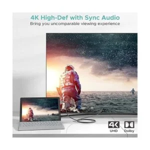 WARRKY Cable Mini DisplayPort a HDMI 4K carcasa de_2