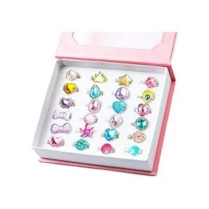 WATINC 24 anillos de joyería ajustables de princesa_1