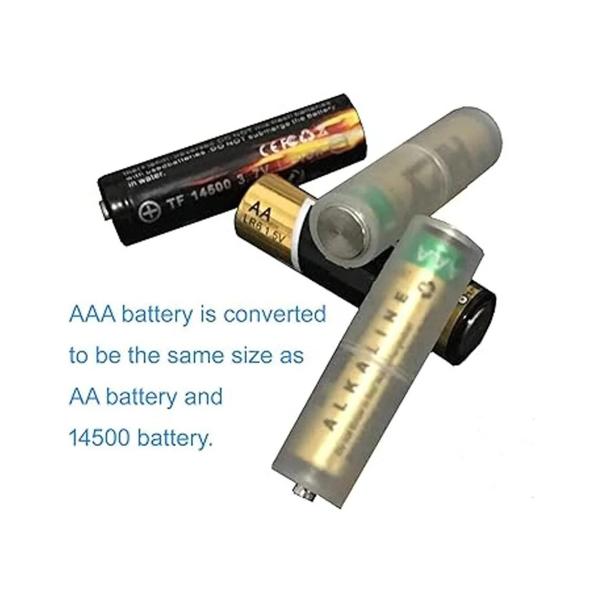 WAYLLSHINE adaptador para baterías AA a D color blanco._3