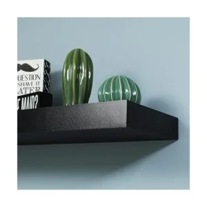 WELLAND Estantes flotantes negros Mission de 16 pulgadas