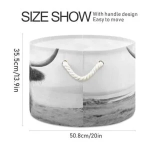 WELLDAY Cesta de cuerda de algodón para ropa de bebé de_2