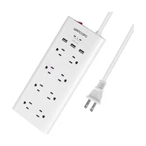 WANDOFO Regleta de alimentación de 2 puntas adaptador de_1