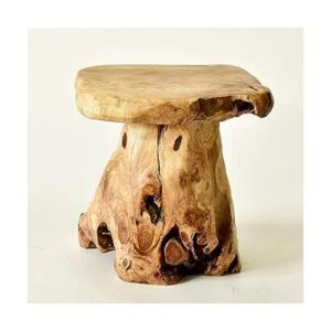 WELLAND Taburete de tocón de árbol borde vivo mesa_5